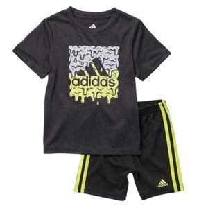 Adidas active performance shorts tee set